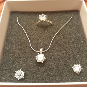 QVC Diamonique Jewelry Set